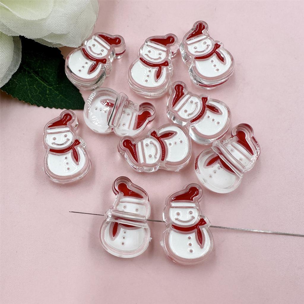 Цепи для мобильных телефонов ручной работы DIY браслеты Свободные материалы для головок Перчатки снеговика Капельное масло Акриловые елочные клетки Ожерелье Аксессуары 10 шт.