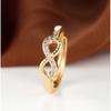 Hot-selling goods 8-character half-edge diamond-set open ring, simple personalized ins wind ring, popular