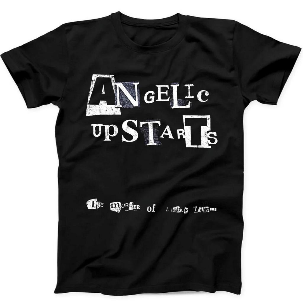 Angelic Upstarts Убийство Лиддла Тауэрса Музыкальный Подарок Черная Футболка T Shirt 426
