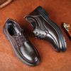 Банкетные туфли в британском стиле Мужские кожаные повседневные туфли Толстая подошва Износостойкие Универсальные мужские деловые туфли для интервью