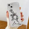 Прозрачный чехол для Apple iPhone 14 11 13 12 Pro 7 8 Plus XR X XS Max 6 6S 13Pro, силиконовый чехол для телефона Love Line Flower