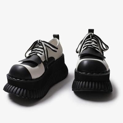 Туфли Мэри Джейн на платформе для девочек, женские повседневные туфли-лодочки с неглубоким вырезом и пряжкой, элегантные туфли-лолиты на толстом высоком каблуке, лоферы