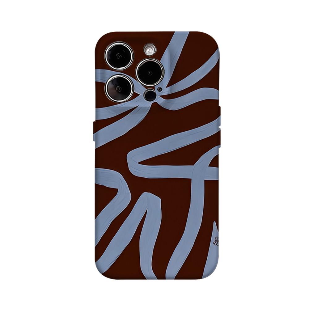 Чехол для телефона MOCHA RIBBON для IPhone 16 15 14 13 12 11 X XS XR XSMAX 7 8 Pro Max Plus Двухслойная задняя крышка