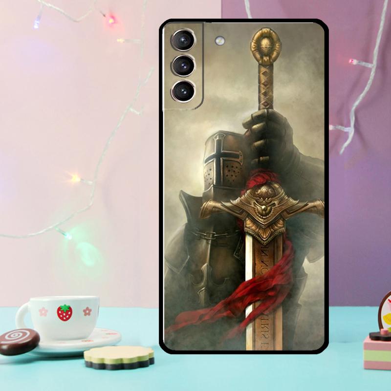 Кейс Рыцарей-Тамплиеров для Samsung Galaxy S24 S23 Ultra S22 S20 S21 FE Note 20 10 Plus S8 S9 S10 Чехол для телефона