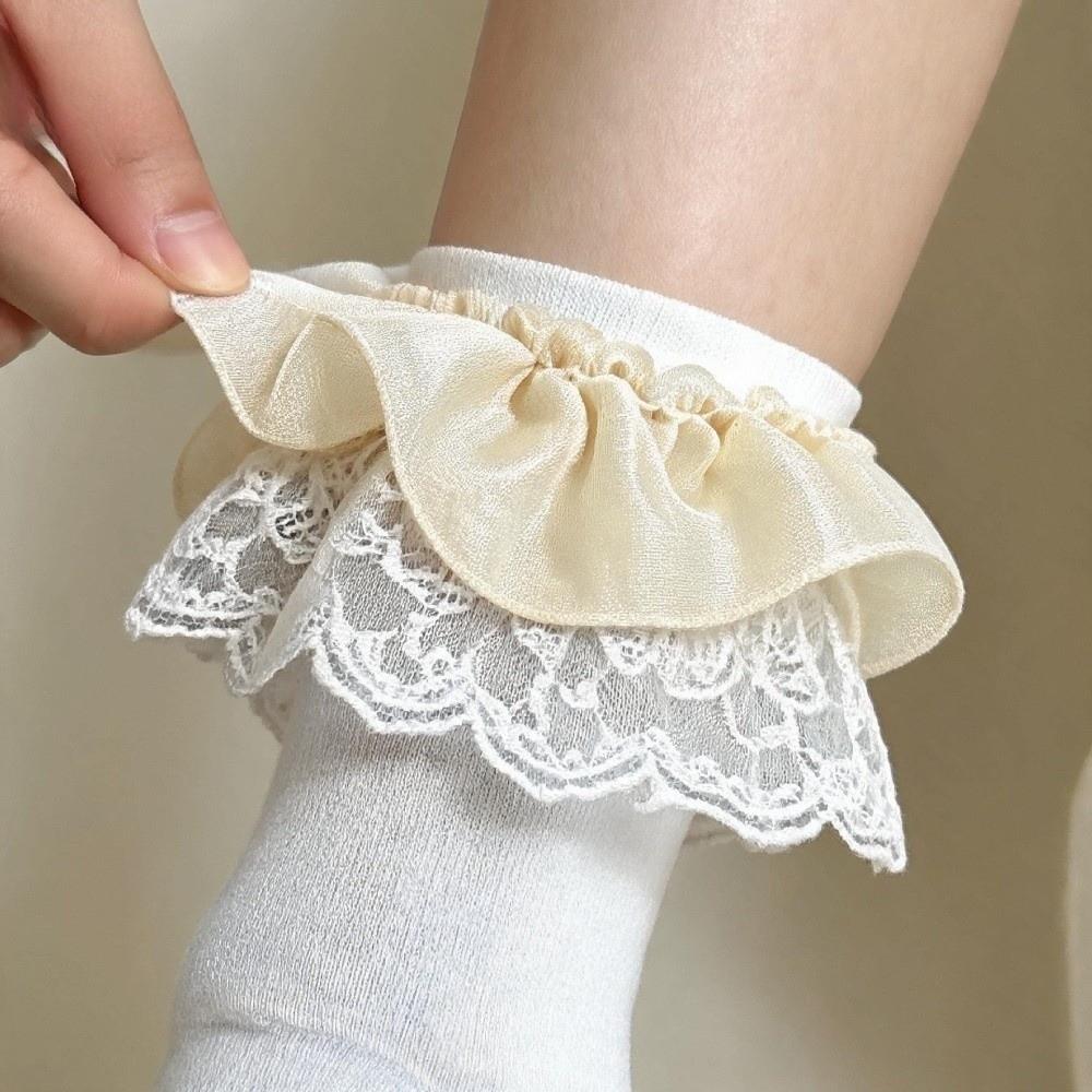 Ruffle Lolita Socks Lolita JK Sweet Girl Sock Cute Women's Mid-calf Socks Students