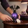 Фантастическая скульптура из смолы, статуэтка дракона с шаром, фигурка в темном стиле, настольная лампа с USB-питанием для создания атмосферы, украшение, подарок для мужчин и влюбленных