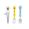 Lilpang Minini Correction Chopsticks Spoon Fork Case Set, Mixed Colors, Correction Chopsticks + Spoon + Fork + Case, 1 Set, Korean Popular Tableware