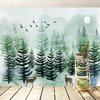 3D настенное покрытие, настенная бумага, зеленый лесной лось, фотообои для гостиной, спальни, детской комнаты, домашний декор, настенная ткань Papel De Parede
