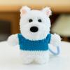 West White Highland Terrier Keychain Toy Cartoon Keyring Gift Animal Decoration