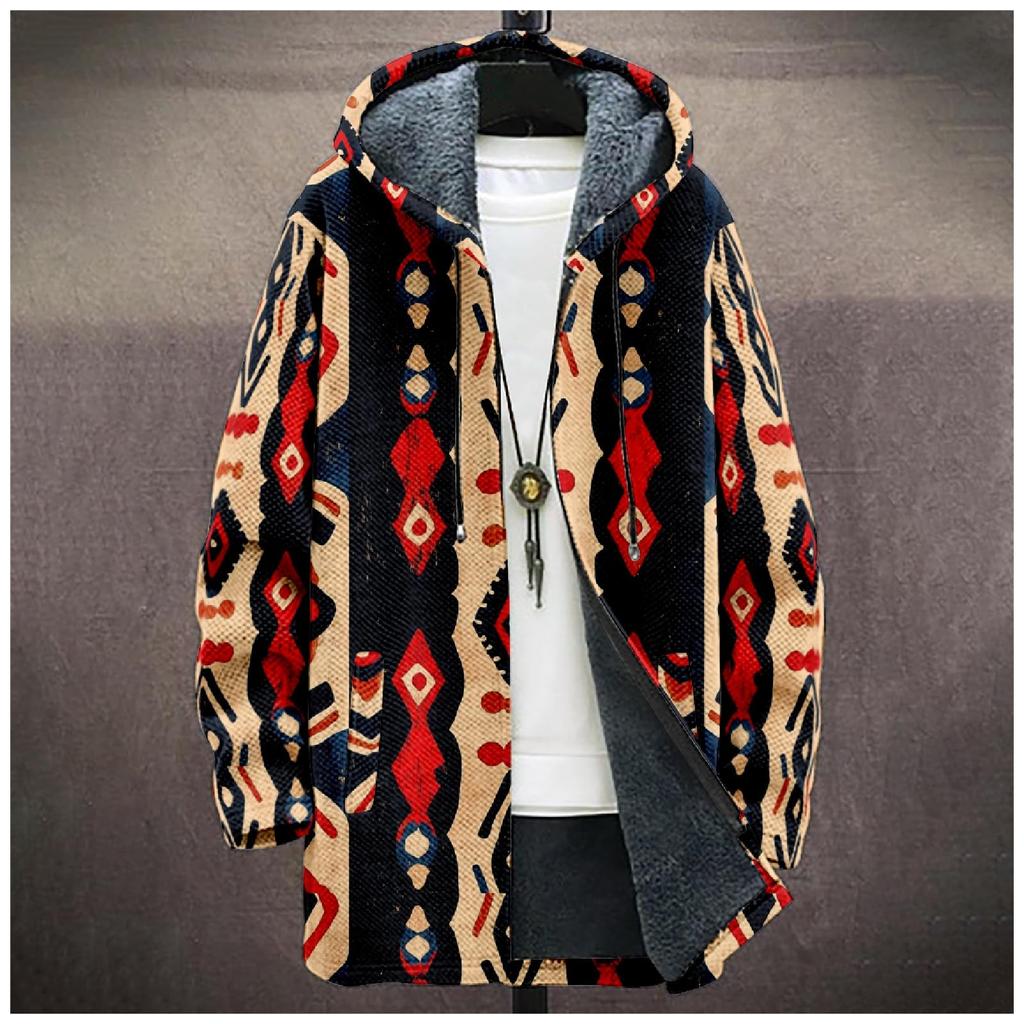 Мужская плотная куртка с карманами на молнии и карманами, вставленными в хлопковую куртку