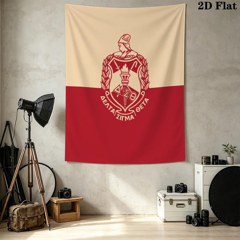 Delta Sigma Theta Wall Tapestry Aesthetic Wall Hanging Printed Fabric Blanket Decorative Tapestries For Bedroom Living Room Home Decor