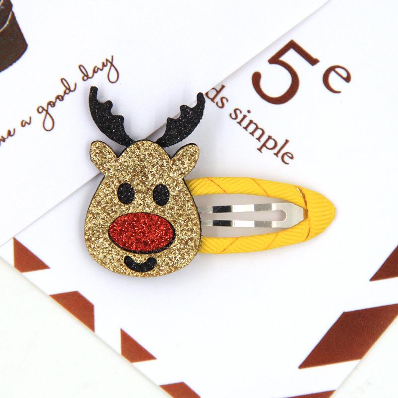 Детские заколки для волос в виде лося, Санта-Клауса, рождественской елки, заколки для волос для маленьких девочек, рождественские аксессуары для волос, рождественские заколки для волос