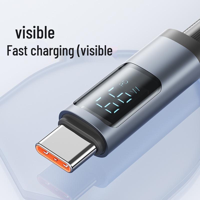 100 Вт Быстрая зарядка Цифровой дисплей USB-C Кабель для Apple и 66 Вт Быстрая зарядка