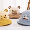 Kids Winter Corduroy Cartoon Animal Bucket Hat Baby Windproof Warm Brimmed Cap for Boys and Girls