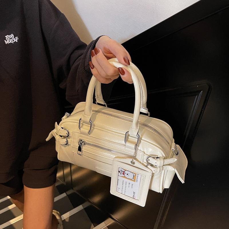 Премиальная женская сумочка 2025 популярная новинка для通勤, сумка Boston, нишевая на плечо, мессенджер