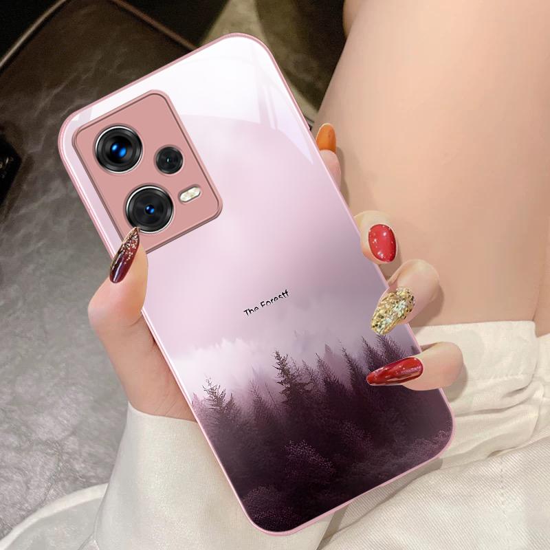 Туманный лес черный для Xiaomi 14 Ultra 13 Lite Redmi Note 13 11 Pro 12 Plus Poco X6 3 Pro F4 6 GT чехол для телефона из закаленного стекла
