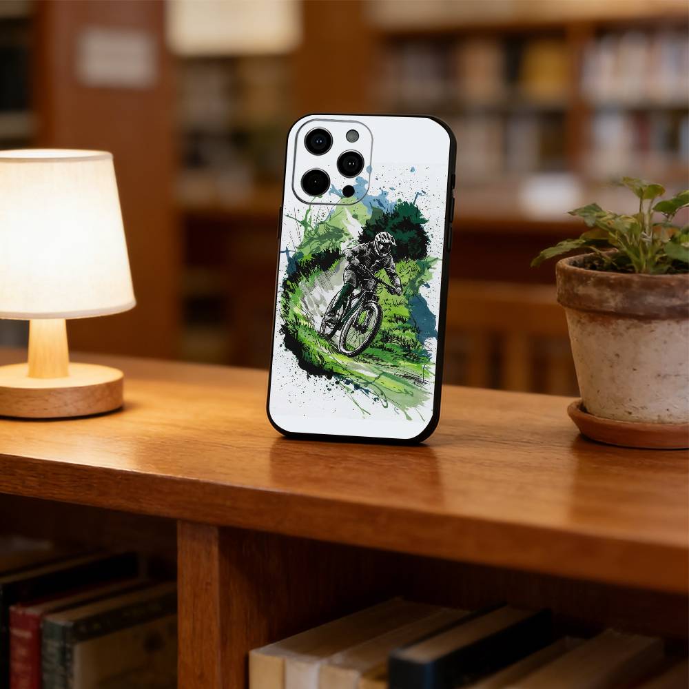 Велосипедный чехол для iPhone 17, 16, 15, 14, 13, 12, 11 Plus, Pro Max, Другие Мягкий черный чехол