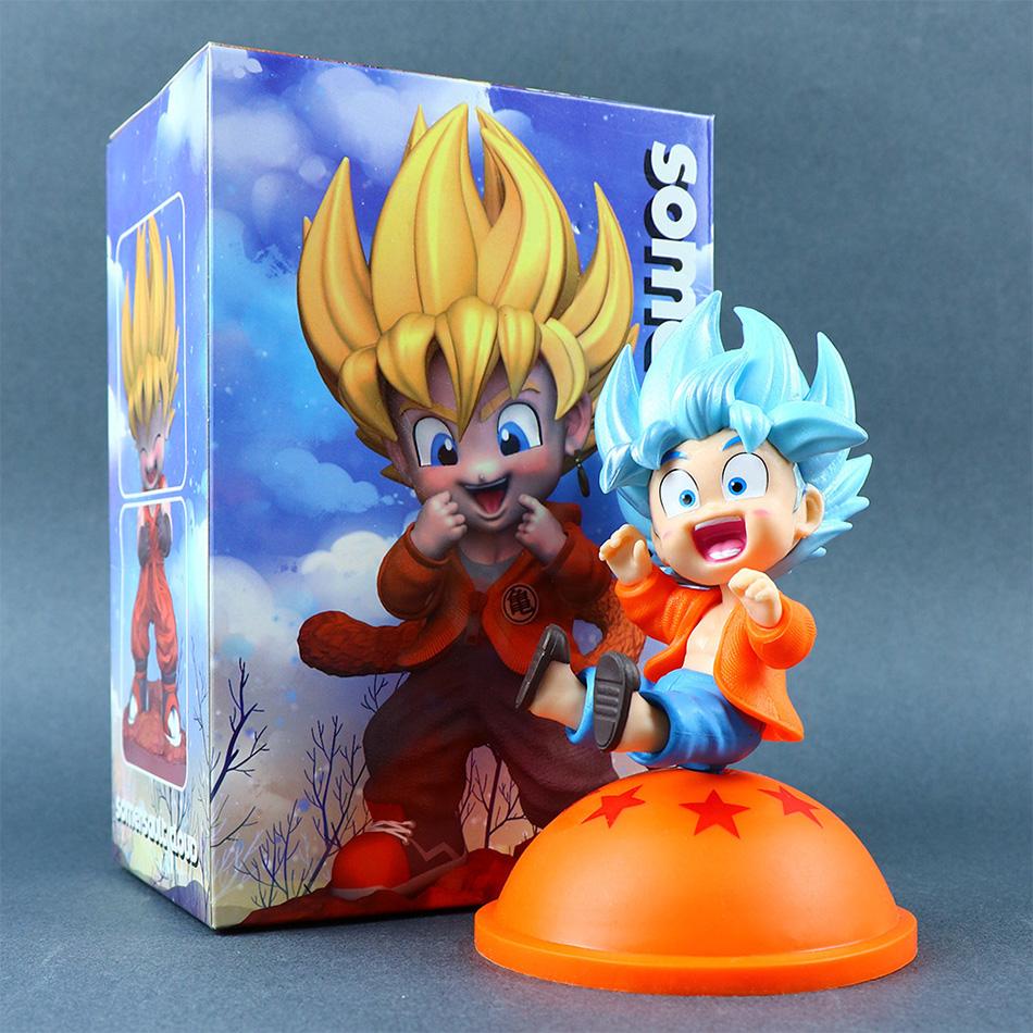 В наличии Dragon Ball Модный Стиль Милая Фигурка Сон Гоку Высота 14 см Кавайи Аниме Украшение Настольные Украшения