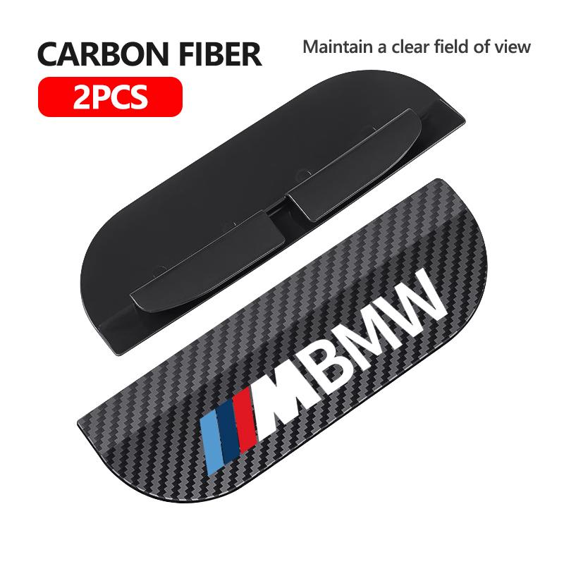 NTSM5 2PCS Car Rearview Carbon Fiber Mirror Rain Eyebrow Covers For BMW 1 3 5 7 Series M F01 F20 F10 F13 E52 E53 E60 E93