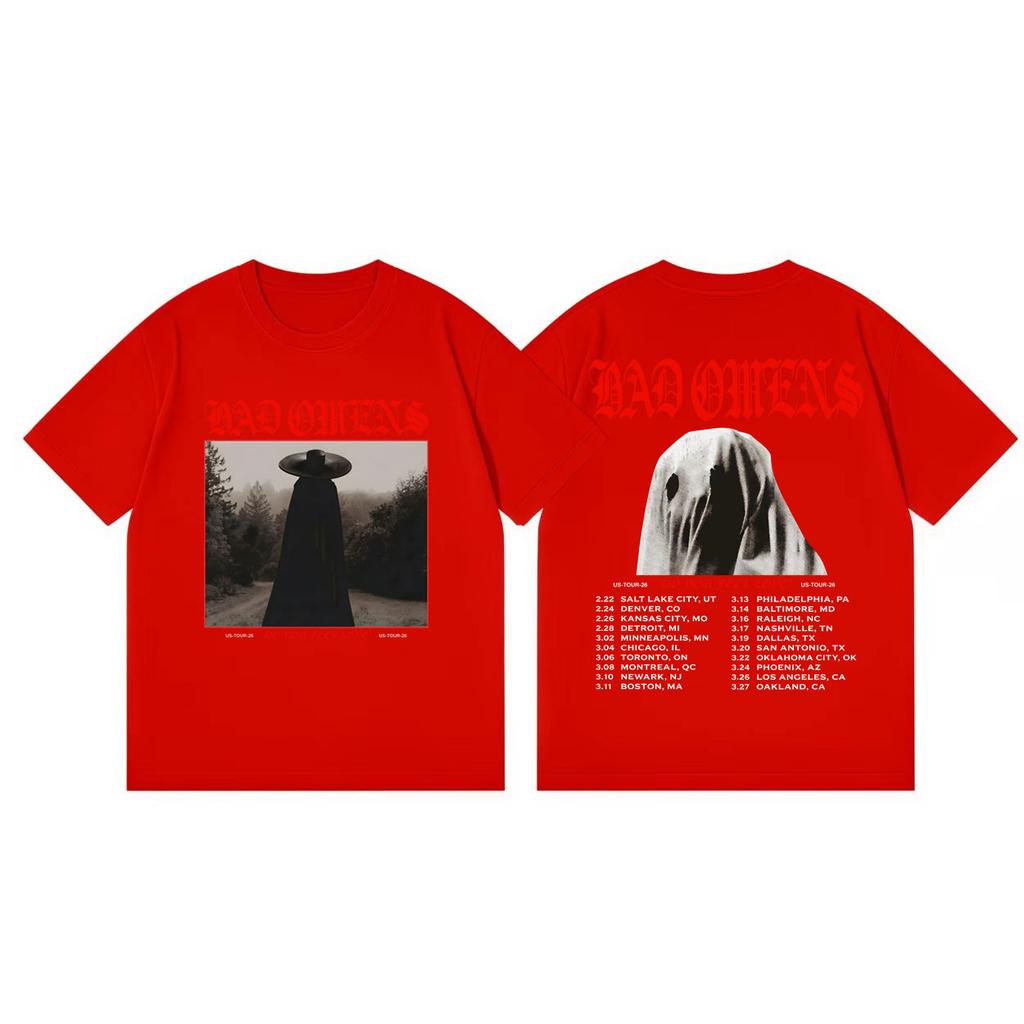 Punk Rock Band Bad OUnisexs Do You Feel Love Tour 2026 Tshirt Fashion Vintage Y2K Short Sleeve Tshirts Unisex Women Casual Loose Top
