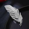 Zircon Feather Brooch Women'S Suit Corsage Simple Fashion Pin Coat With Accessories