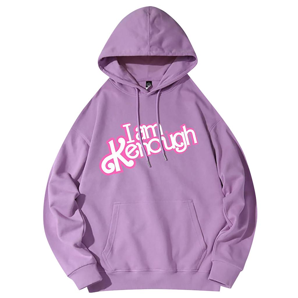 Женская толстовка с принтом, повседневная удобная свободная легкая женская толстовка с длинными рукавами и круглым вырезом с капюшоном