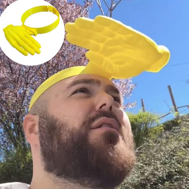 Novelty 3D Palm Sun Hat Funny Hand Shape Sun Visor Hilarious Party Costume Accessory for Beach Concert Stadium Travel Outdoor