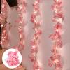 10/20/50LEDS Cherry Blossom String Light Garland Artificial Flower Vines Fairy Lights for Bedroom Wedding Party Holiday Dec