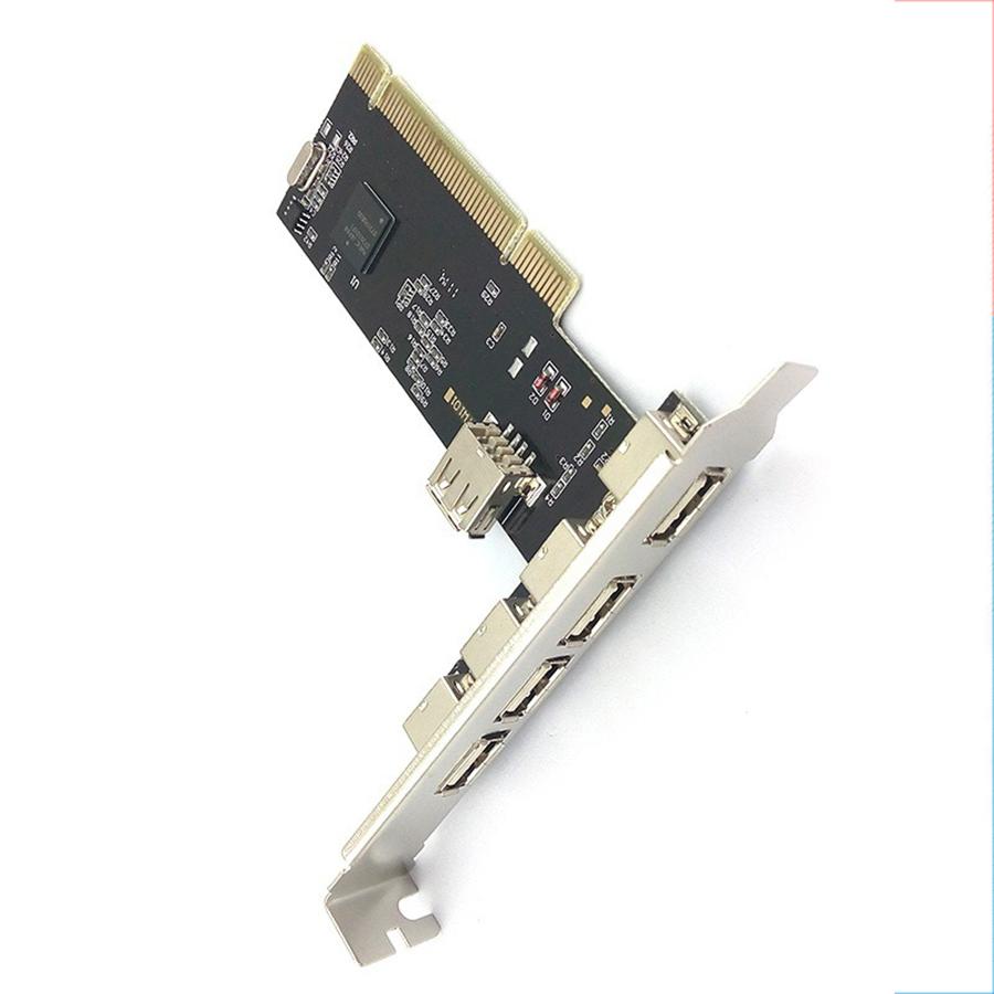 Новый 1x 5-портовый(4+1) Карта расширения PCI USB 2.0 Для Windows 98SE/Me/2000/XP/NT 4.0/XP