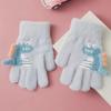 Детские перчатки Plus Velvet Dinosaur Gloves - теплые, с мультяшным мехом кролика для детей детского сада и начальной школы