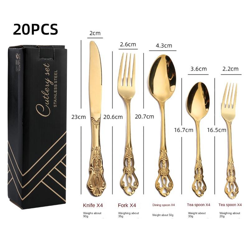 HANYANG Посуда из нержавеющей стали. Товары для семейного отеля. Набор ножей, вилок и ложек для стейка. Посуда в западном стиле.