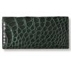 CLW Crocodile Leather Works Thin-Depth Long Wallet (Billfold) In Atlantis Green. Made In Japan. Men's Ultra-Thin Long Wallet with Slim Gusset. A