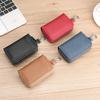 New Car Key Bag Men's and Women's Leather Multi-functional Large-capacity Double Zipper Door Cowhide Keychain Change Bag
