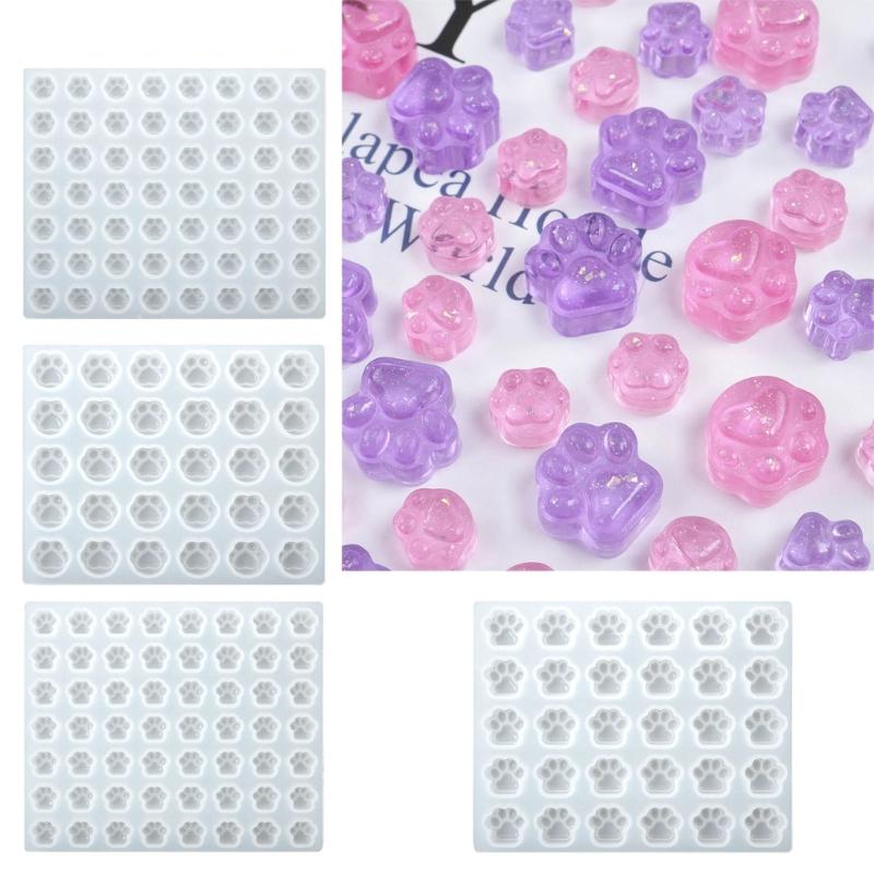 Animal Paw Epoxy Resin Molds Mini Cat Claw Wax Pellet Silicone Mould Handmade Candle Molds DIY Cake Chocolate Decoration