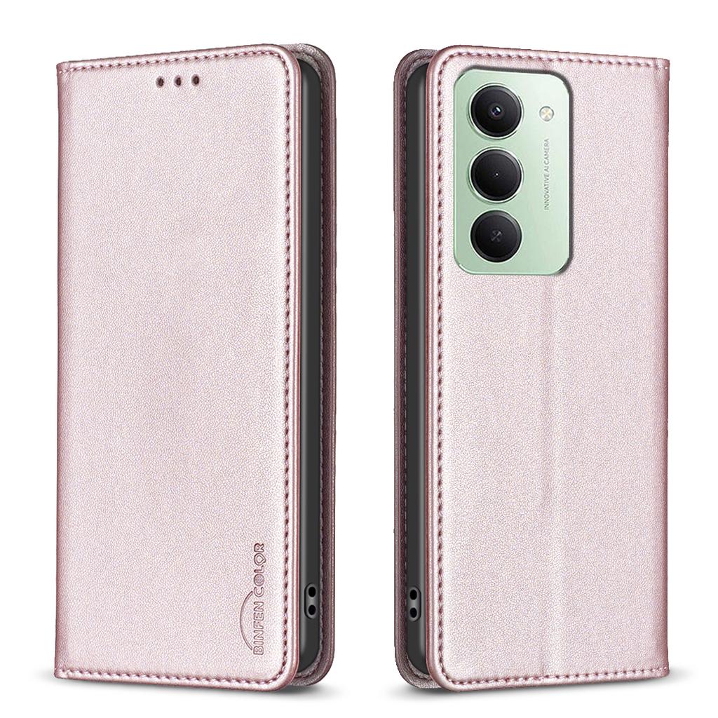 For Xiaomi Redmi 15 5G (Global) (169mm) Leather Case BINFEN COLOR BF18 Phone Stand Cover with Card Slots