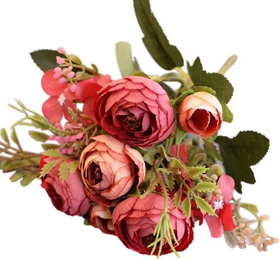 Букет из искусственных цветов роза и гортензия для декора и торжеств