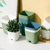 Flower Pot Convenient Smooth Surface Plastic Drain Hole Breathable Plant Planter for Daily Use