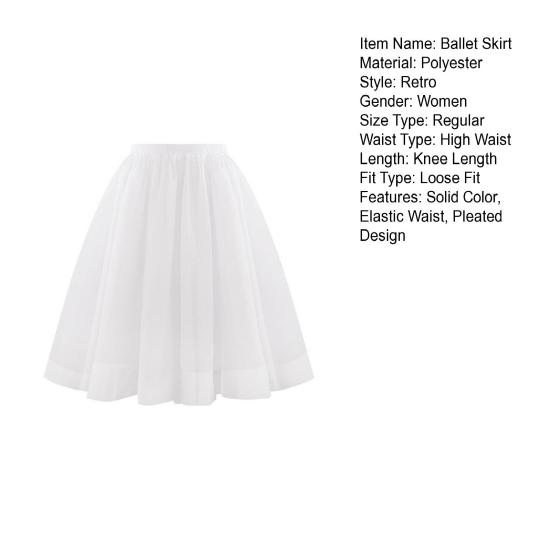 Женская ретро-балетная юбка, эластичная, с высокой талией, 3-слойная фатиновая юбка, танцевальная юбка, карнавальная, косплей, юбка-пачка