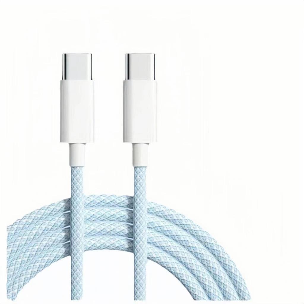 Совместимый с Apple 15/16 Кабель Macaron Dual Type-C Цветной Плетеный для Быстрой Зарядки для Телефона и Планшета