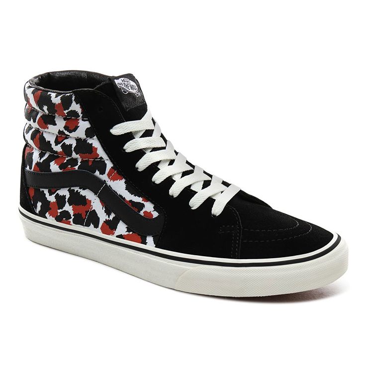 Vans Sk8 Leopard High Top Skate Shoes Unisex Sneakers Black White VN0A4BV67LF
