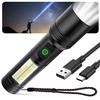 Powerful Flashlight New 6 Lighting Handheld Flashlight IPX6 COB Work Premium Alloy 3M Impact LED Ideal for Disaster Night Outdoor Emergency Power and