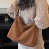 Vintage Niche Tote Bag Women's Bags Suede Large Capacity Underarm Bag Versatile Commuter Shoulder Messenger Bag