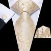 Men's Striped Ties Blond Silk Neckties Set Block Equal Stripes Tie