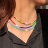 Bohemian Seed Beads Imitation Pearl Necklace For Women Colorful Beaded Boho Choker Necklaces Collares Clavicle Jewelry