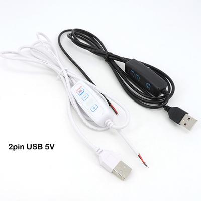 2pin DC 5V светодиодный диммер USB одноцветный порт света линия питания ВКЛ ВЫКЛ адаптер для светодиодной лампочки 24awg 2A
