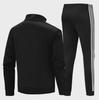 Men's Spring/Autumn Casual Sports Suit - Imitation Cotton Sweatshirt with Two Stripes & Pants with Three Stripes.