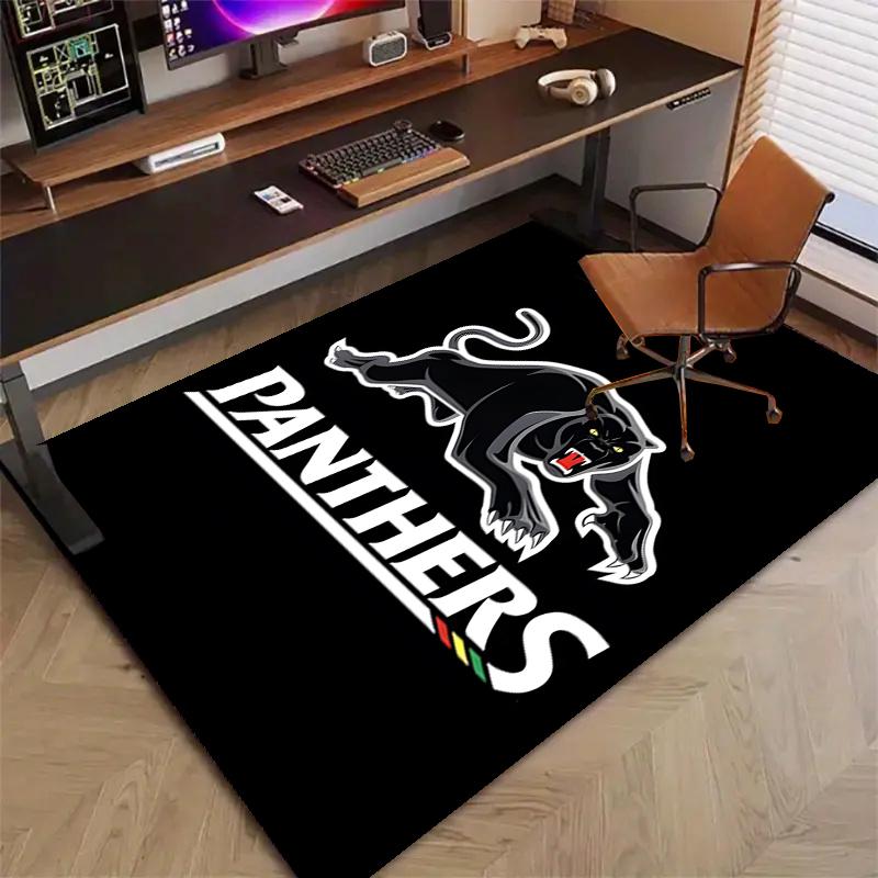 panthers Polyester Carpet, Soft Indoor Mat for Office Chair, Living Room, Computer Desk - Decorative Home Office Rug Design