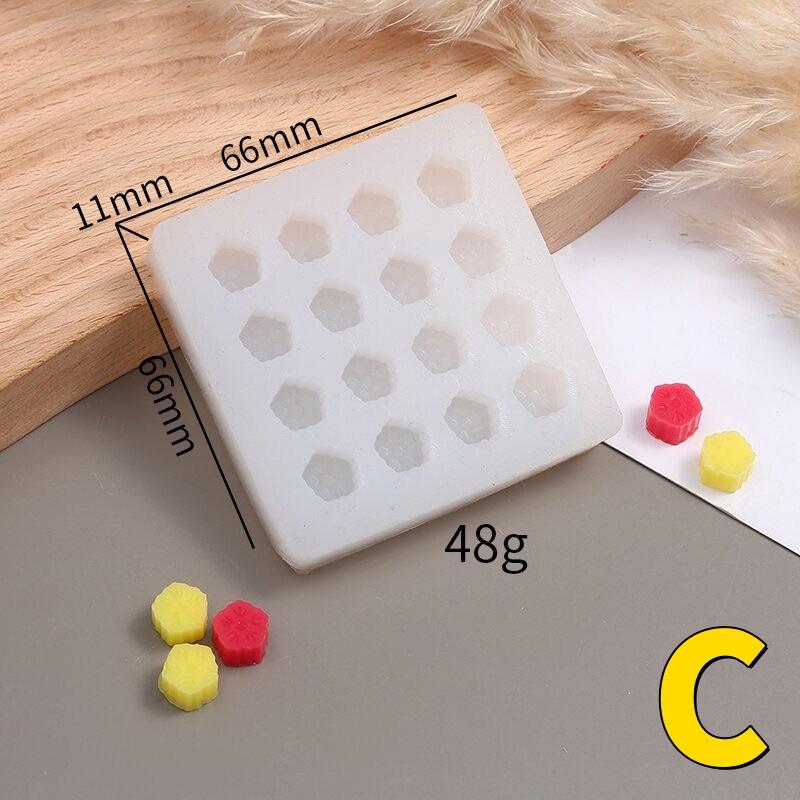 Mini Star Silicone Candle Mold Cherry Blossom Snowflake Cat's Paw Pentagram Mold Diy Cake Fire Paint Wax Granules Silicone Mould