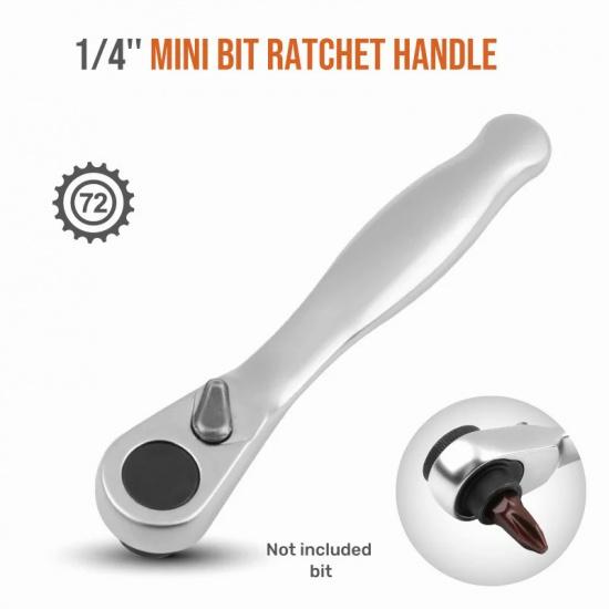 LiTuiLi Мини 1/4 "трещоточный ключ, двухсторонний быстрый шестигранный динамометрический ключ, набор стержней, отвертка, инструмент, головка, трещотка, ручка, гаечный ключ