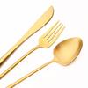 Золотой набор столовых приборов, матовый набор столовой посуды из нержавеющей стали 304, нож, вилка для торта, ложка, палочки для еды, серебро, кухонные столовые приборы, посуда